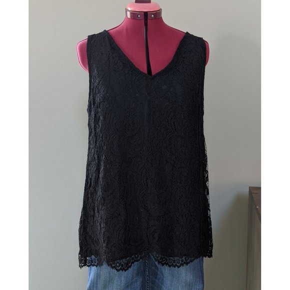 WHBM Small Women's Lace Sleeveless Top Blouse - Picture 3 of 9